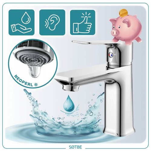 Kran do umywalki stojący bateria do łazienki umywalkowa oszczędna SOTBE na Arena.pl
