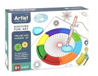 ZESTAW DLA DZIECI DO RYSOWANIA SPIROGRAF KREATYWNA EDUKACYJNA ZABAWA na Arena.pl