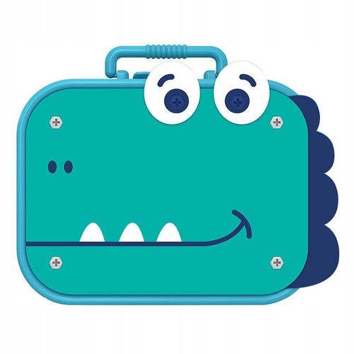 Klocki konstrukcyjne w walizce wkrętarka śrubki do skręcania dinozaur na Arena.pl