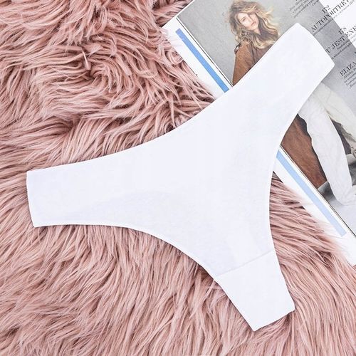 5x GŁADKIE STRINGI BEZSZWOWE BAWEŁNIANE MAJTKI M/L na Arena.pl