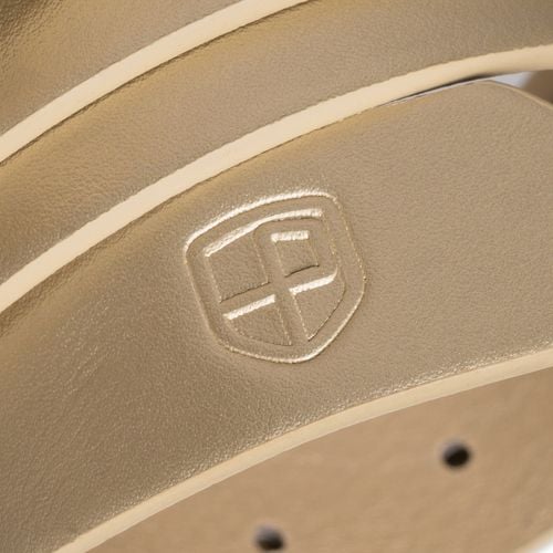 beżowy, wąski pasek damski ze skóry ekologicznej  peterson 95 na Arena.pl