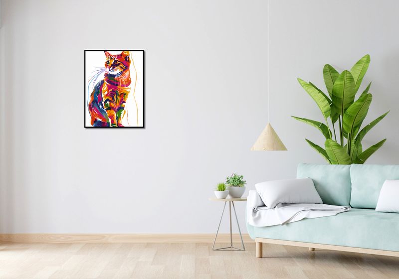 Plakat 50x65cm Nasycony Kot zdjęcie 4