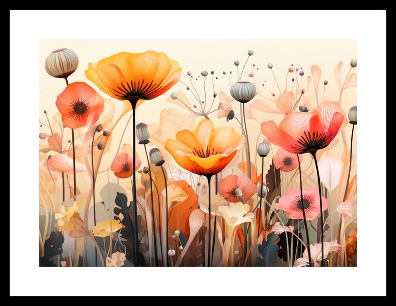 Plakat 35x25cm Taneczne Maki zdjęcie 3