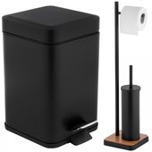 Zestaw łazienkowy Kosz na śmieci i Stojak Uchwyt na papier Szczotka do WC
