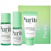 Zestaw kosmetyków łagodzących serum 15ml+toner 30ml+krem 15ml Purito Wonder