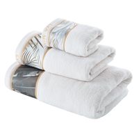 Ręcznik bawełniany z ozdobną bordiurą Eva Minge2 30X50 biały