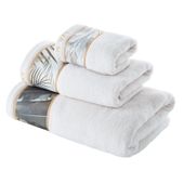 Ręcznik bawełniany z ozdobną bordiurą Eva Minge2 30X50 biały