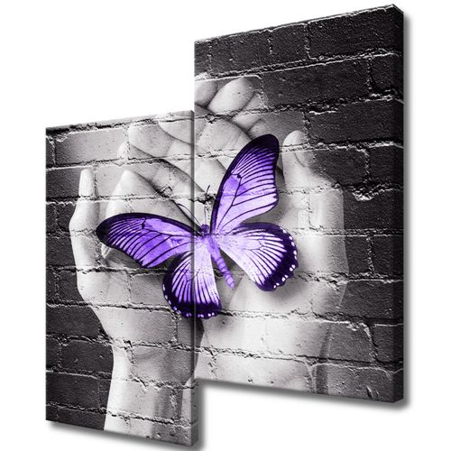 Obraz Płótno 60X60 Motyl Na Dłoniach na Arena.pl