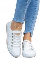 Białe trampki damskie skórzane Queen 39