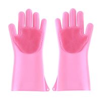 Rękawice Silikonowe do Mycia Naczyń Różowe