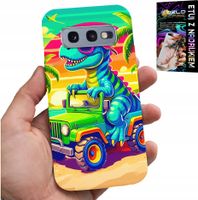 ETUI DO SAMSUNG GALAXY S10E - DINOZAUR W CIĘŻARÓWCE WZORY DLA DZIECI