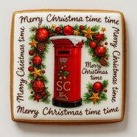 CIASTKO LUKROWANE MAILBOX BOŻE NARODZENIE ROZ.XL KWADRAT RĘCZNIE ROBIONE