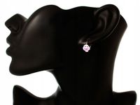 Srebrne kolczyki dziecięce 925 oryginalne dla dziewczynki emaliowana sowa