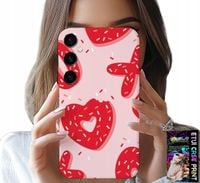 ETUI DO SAMSUNG GALAXY S23 FE - KOBIECE, MODNE WZORY XOXO SERCE + SZKŁO