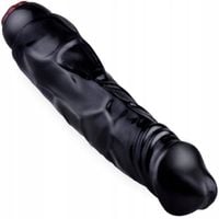 Gruby Wibrator Czarny Penis Żelowy 5 cm Szerokości