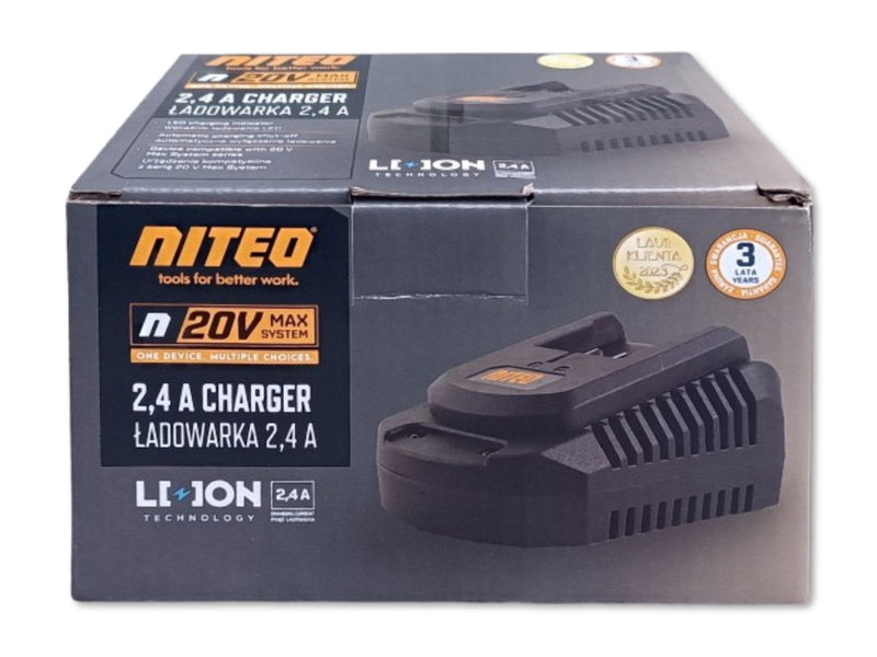 Ładowarka 2,4A do akumulatorów NITEO 20V MAX System zdjęcie 8