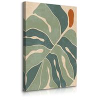 Obraz Na Płótnie Liść Monstery Natura Styl Boho Abstrakcja 20cm x 30cm