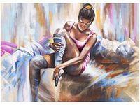 50X70CM TANCERKA OBRAZ POKOJU DREWNINE