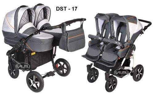 WÓZEK DLA BLIŹNIĄT DORJAN DANNY TWIN 3W1 + PRAKTYCZNE KUFERKI na Arena.pl