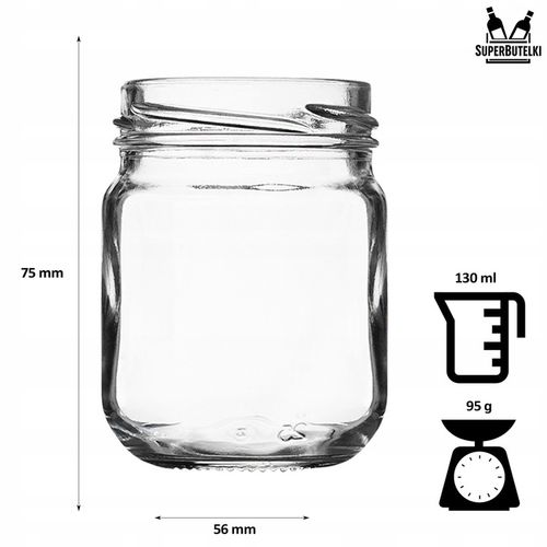 10x Słoik szklany 130 ml na MIÓD PRZETWORY DŻEM KONFITURY MUSY + na Arena.pl
