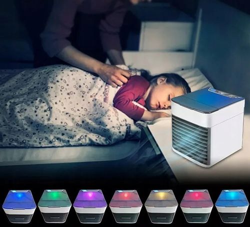 PRZENOŚNY MAŁY KLIMATYZER USB NA WODĘ i LÓD 3W1 KLIMATOR DO DOMU WENTYLATOR na Arena.pl