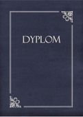 TECZKA OZDOBNA NA DYPLOM GRANATOWA (10) 220515