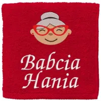 GRUBY RĘCZNIK Z IMIENIEM HAFTOWANY 70x140 PREZENT NA DZIEŃ BABCI DZIADKA