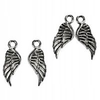 Zawieszka SKRZYDŁO ANIELSKIE 7x21mm platyna 10szt.