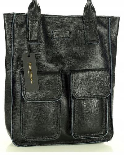 Skórzana torba SHOPPER z kieszonkami Marco Mazzini na Arena.pl