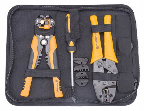 Zaciskarka Do Konektorów 5 Matryc 10-35 mm + Ściągacz do Izolacji 0,2-6 mm na Arena.pl