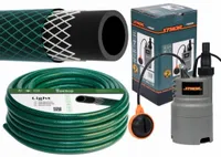 POMPA DO WODY CZYSTEJ BRUDNEJ ZANURZENIOWA 400W + PŁYWAK + WĄŻ 1" 20M