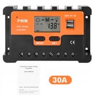 Wysokiej klasy inteligentny regulator solarny PWM (pomarańczowy/czarny)