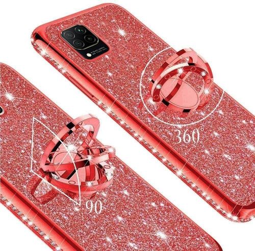 Etui Huawei Y5P Diamond Ring Brokat Czerwony na Arena.pl