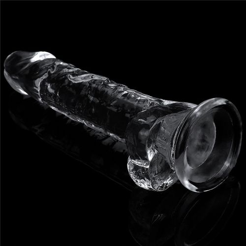 żelowe przezroczyste DILDO Z PRZYSSAWKĄ wodoodporne REALISTYCZNY penis 19cm na Arena.pl