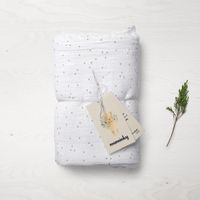 Otulacz Muślinowy | Kocyk 120x120 cm  Śmietankowy Złote Kropki