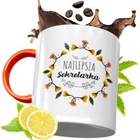 Kubek Pomarańczowy Dla Sekretarki Prezent Z Nadrukiem Ze Zdjęciem