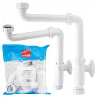 SYFON UMYWALKOWY ODPŁYW PRZYŚCIENNY OSZCZĘDZAJĄCY MIEJSCE SOLIDNY MCALPINE