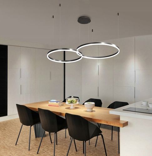 Lampa wisząca 40+60cm pilot okrąg ring żyrandol 52W LED Tuya WiFi SILVA EXT na Arena.pl