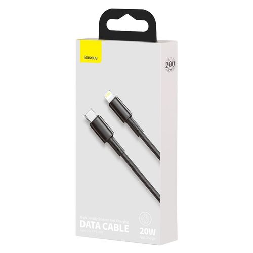 kabel usb-c do lightning baseus high density braided, 20w, 5a, pd, 2m na Arena.pl