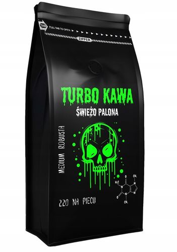 TURBO Kawa ziarnista Do ekspresu 1kg 100% Robusta 220 NA PIECU na Arena.pl