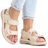 Sandały wkł.SKÓRA sportowe lekkie wygodne RZEPY miękkie Wojtyłko