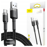 kabel usb do usb-c baseus cafule 2a 3m (szaro-czarny)