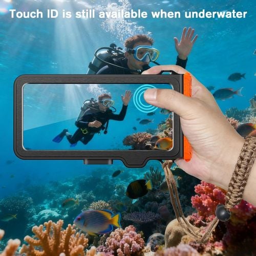 tech-protect ipx8 pro universal diving waterproof case black/orange na Arena.pl