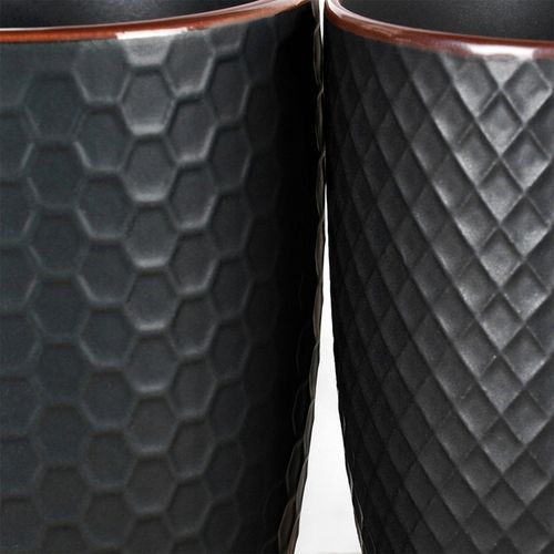 4x Kubki CZARNE do picia kawy herbaty ziół zestaw kubków kubek na prezent na Arena.pl