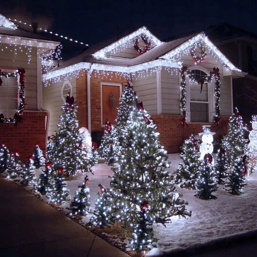 LAMPKI CHOINKOWE 500 LED FLASH BIAŁE ZIMNE GRUBY KABEL STAŁE ŚWIATŁO ZEW. na Arena.pl