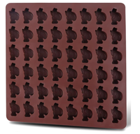 Świąteczna Forma Silikonowa do Czekolady Mikołaj 20x15 Brązowa