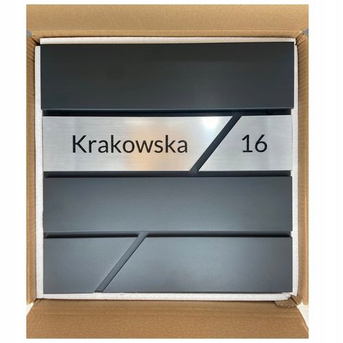 DUŻA SKRZYNKA NA LISTY Z ADRESEM NUMEREM DOMU ANTRACYT POCZTOWA GRAWEROWANA na Arena.pl
