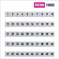 OZNACZNIKI ZNACZNIKI 1-30 DO ZŁĄCZEK SZYNOWYCH ZUG