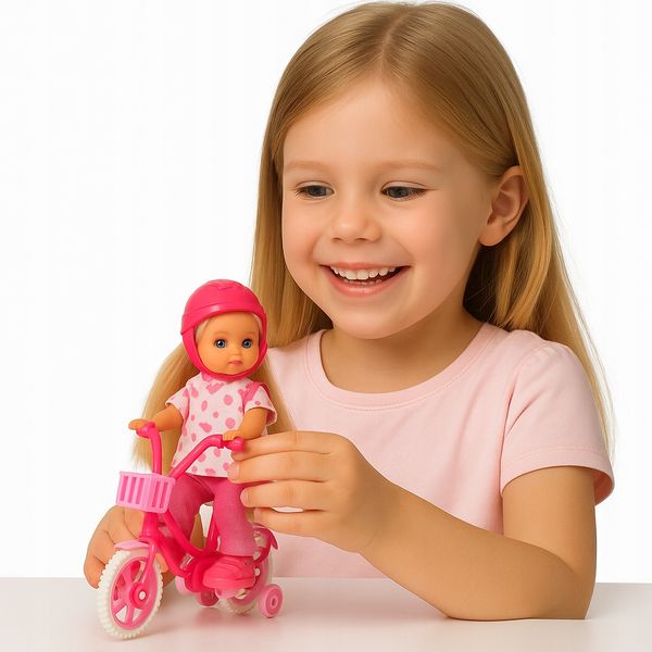 LALKA EVI NA ROWERZE EVI LOVE LALKA Z ROWERKIEM ZABAWKA DLA DZIEWCZYNKI zdjęcie 1