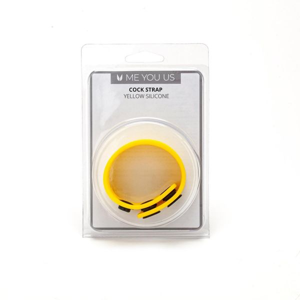 Me You Us Yellow Silicone Cock Strap zdjęcie 1